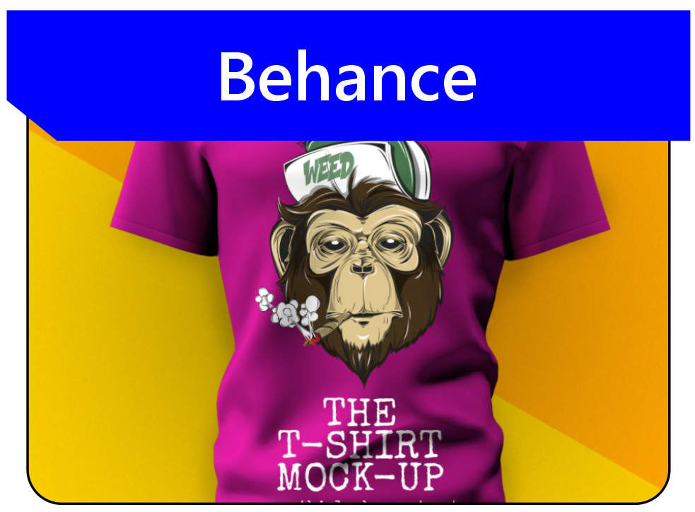 A sample of T-shirt mock-up from Behance