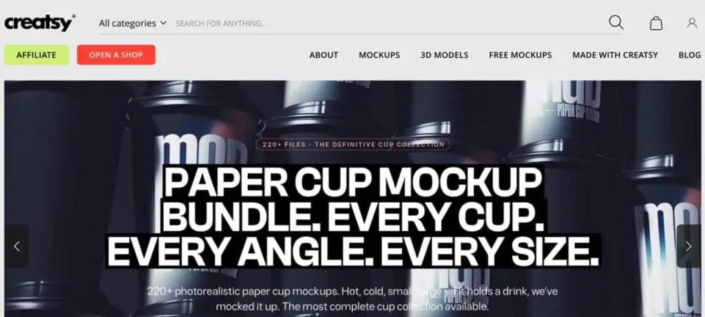 Creatsy homepage