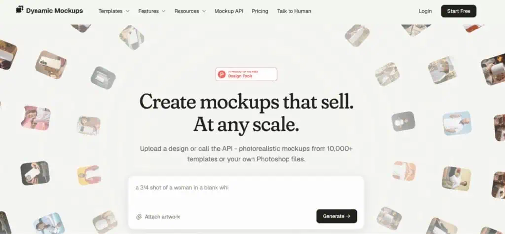 Dynamic Mockups homepage