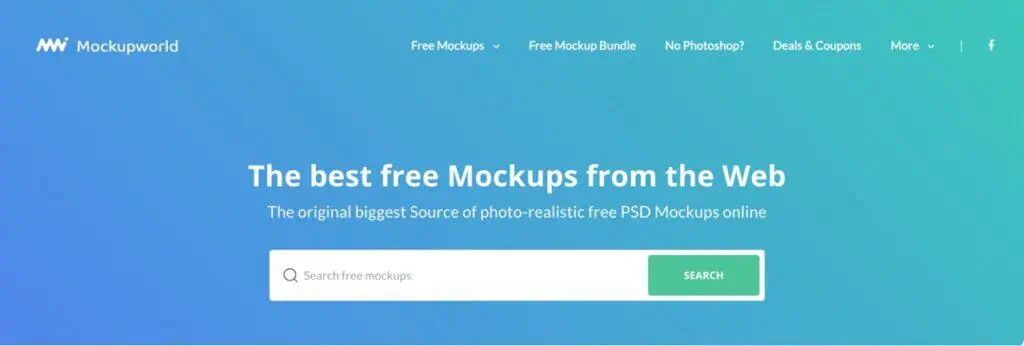 Mockup World homepage