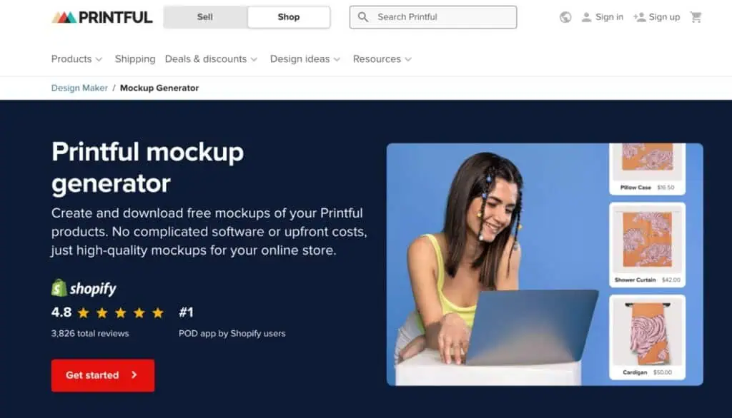 Printful homepage