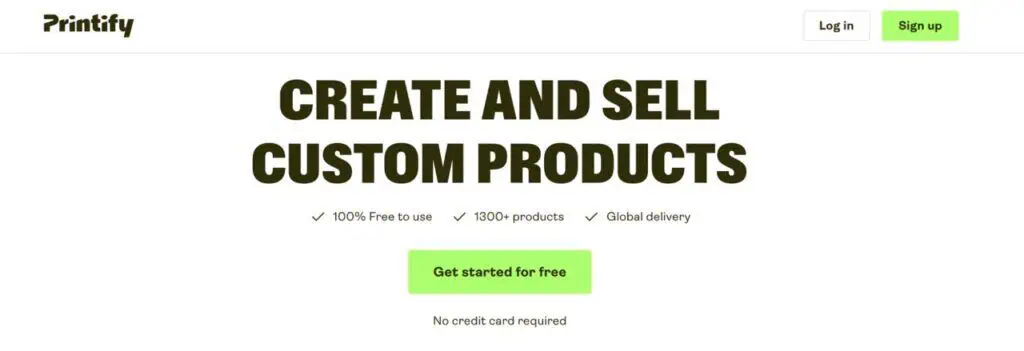 Printify homepage
