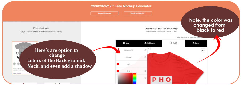 How to access free mockups with Storefront 2