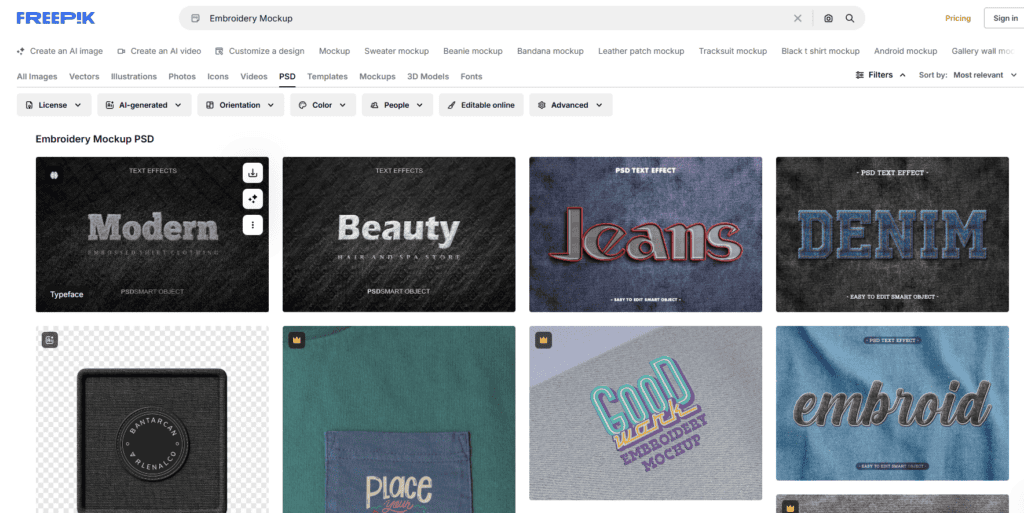 Embroidery Mockup Generator Free Templates Freepik