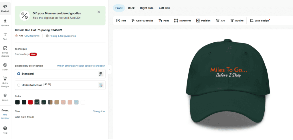 Upload or drag-and-drop your design