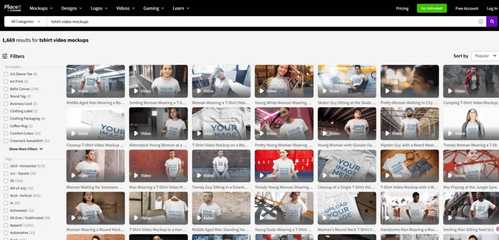 Placeit | Best Tshirt Video Mockup Generators