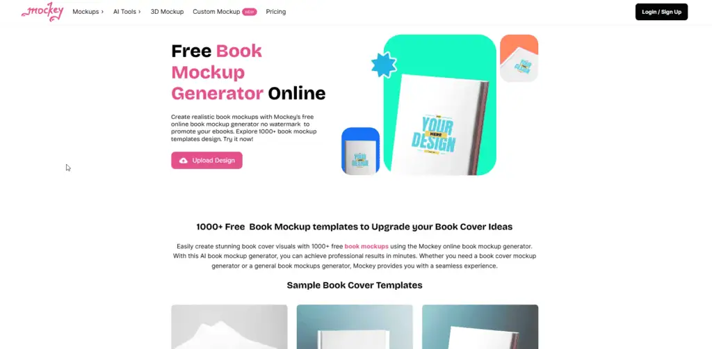 mockey book generator app website