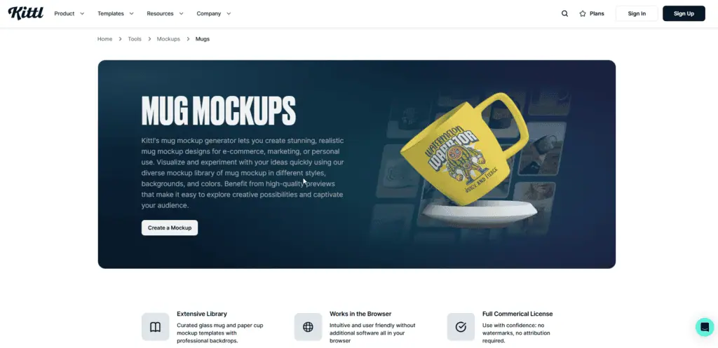 Kittl mug mockup generator