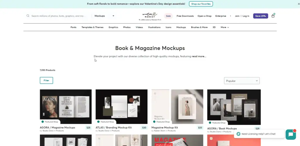 Creative market book cover mockup template