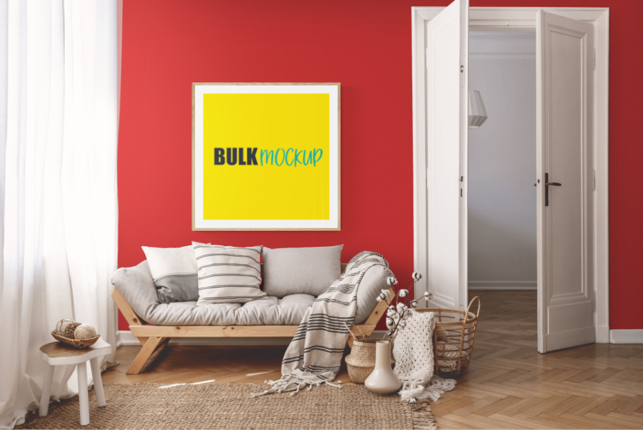 Sample Wall Art Mockup template design from Canvy