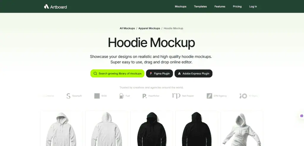 artboard studio hoodie 3D mockup