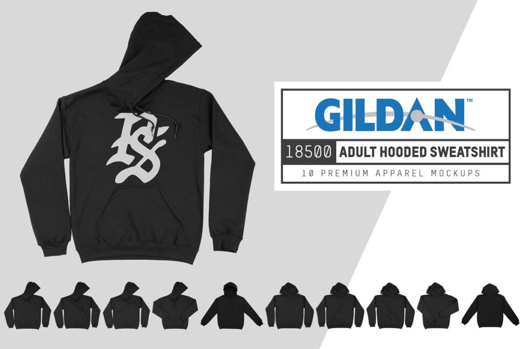 Sweatshirt Mockup - Gildan 18500 Hooded 