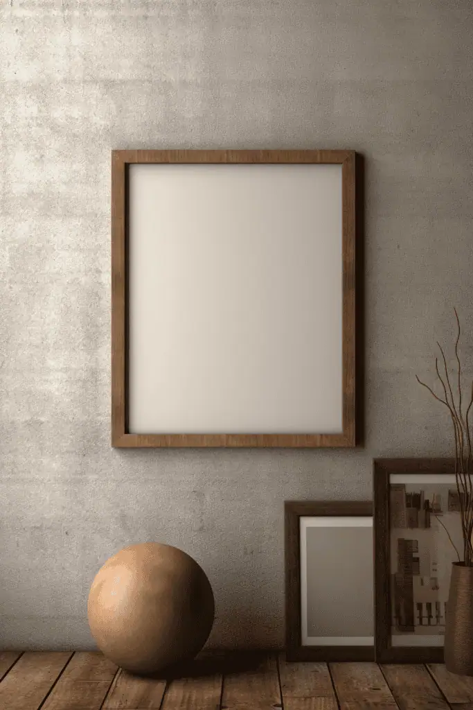 living room wall art mockup free
