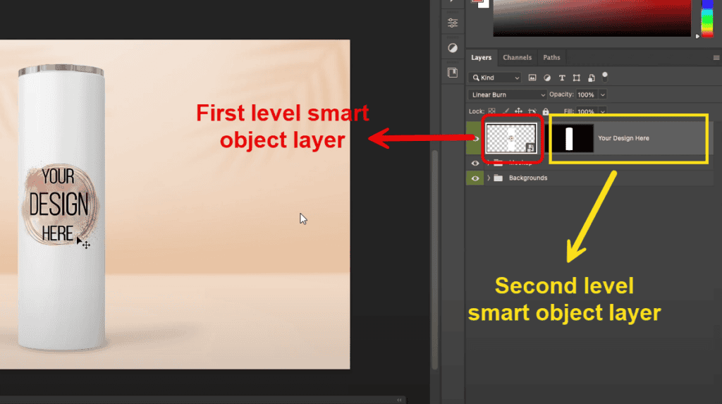 Nested smart object layer