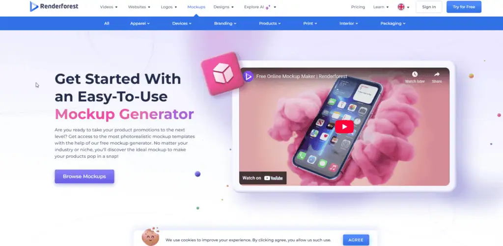 Renderforest | Video Mockup Generators