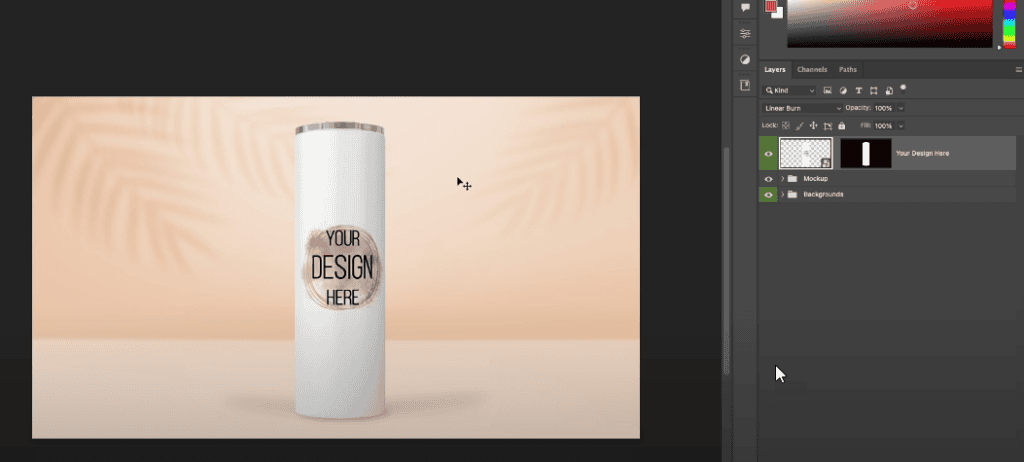 tumbler mockup PSD template