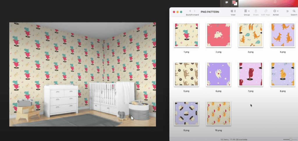 nursery kid's room PSD template