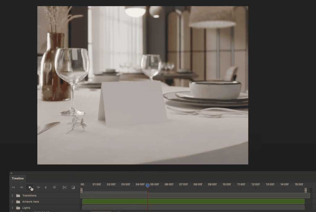 table card video template