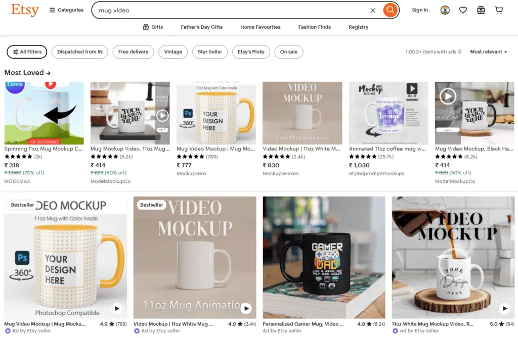 etsy mug video templates