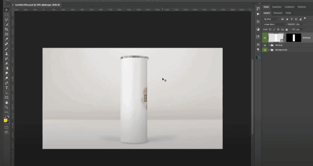 open iPSD template in Photoshop