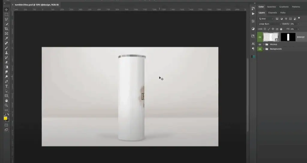 open iPSD template in Photoshop