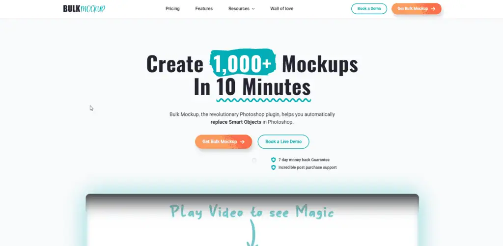 Bulk Mockup mug video Photoshop plugin