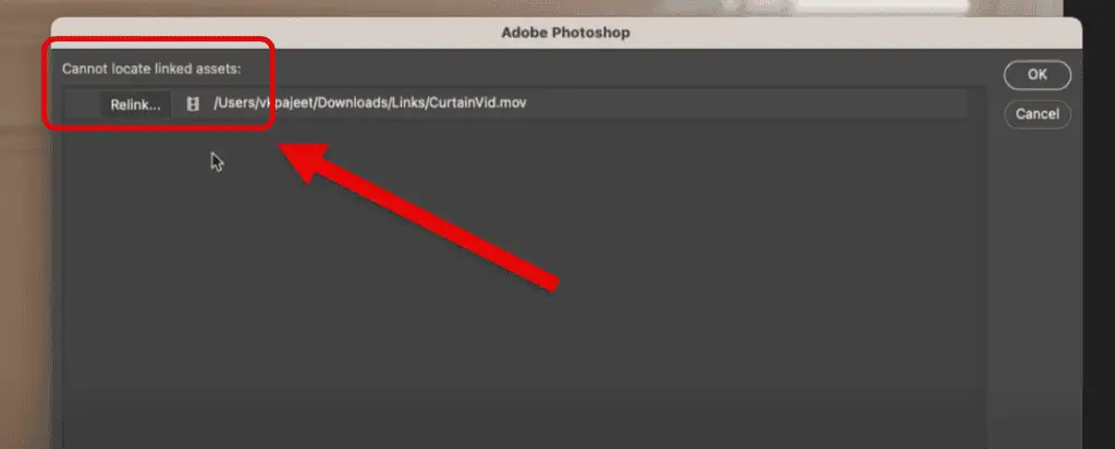 cannot locate link assets