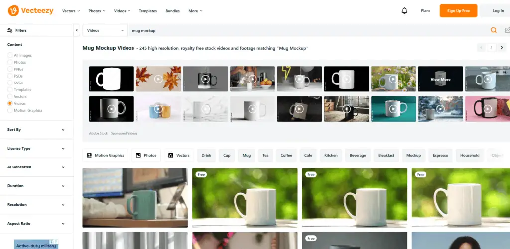 Vecteezy mug mockup videos vectors graphics