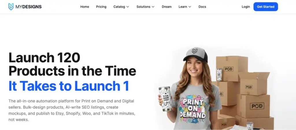 MyDesigns homepage
