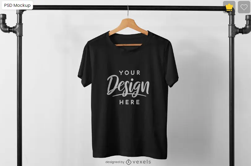 Black T shirt mockup for Elegance and Simplicity