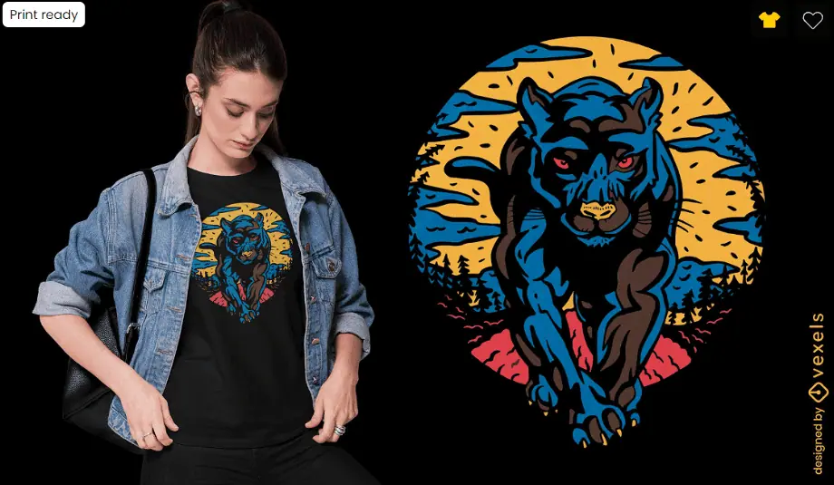Black T shirt mockup for Wacky Art