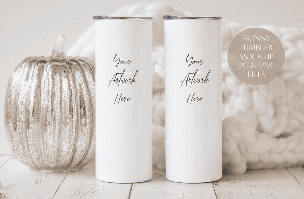 Skinny Tumbler Mockup
