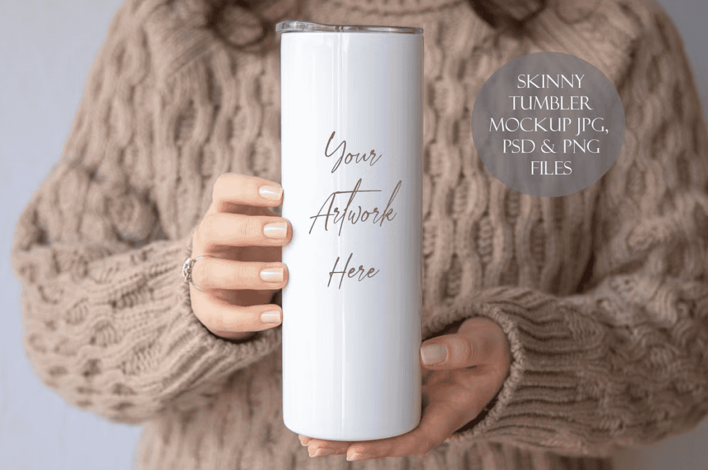 Skinny Tumbler Mockup
