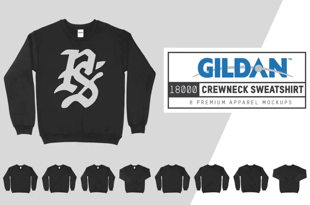 Sweatshirt Mockup Gildan 18000 Crewneck
