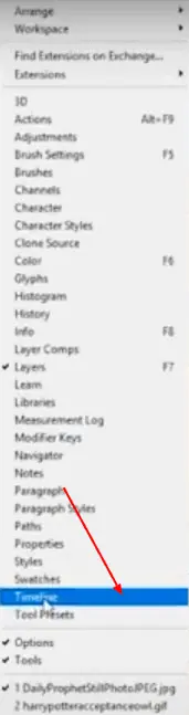 choose the Create Frame animation option