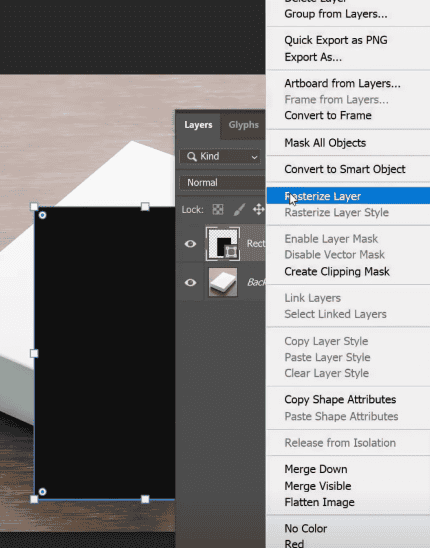 rasterizing in photoshop