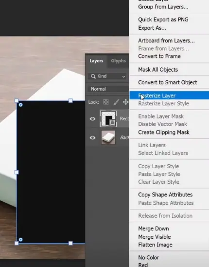 rasterizing in photoshop