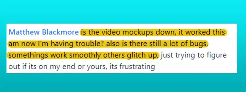 video mockup is glitchy