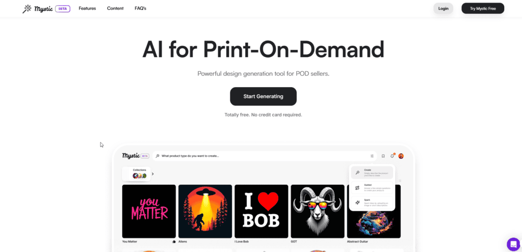 Mystic Pod Ai tshirt design generator