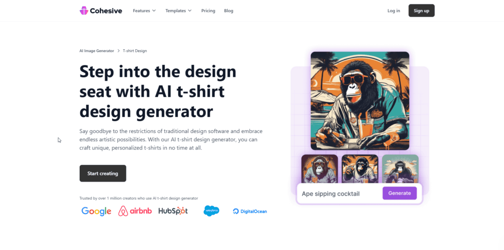 Cohesive AI tshirt design