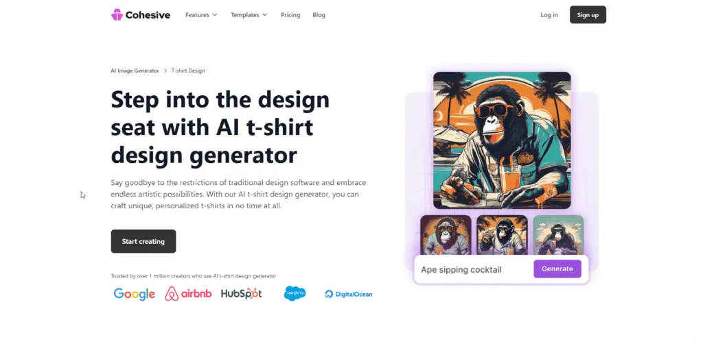 Cohesive AI tshirt design