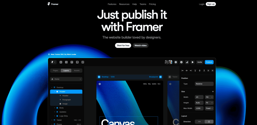 Framer website mockup generator