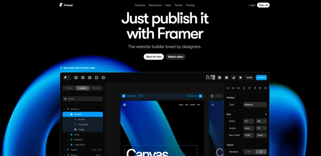 Framer website mockup generator