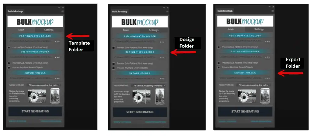Select The Respective Folders In The Plugin Interface