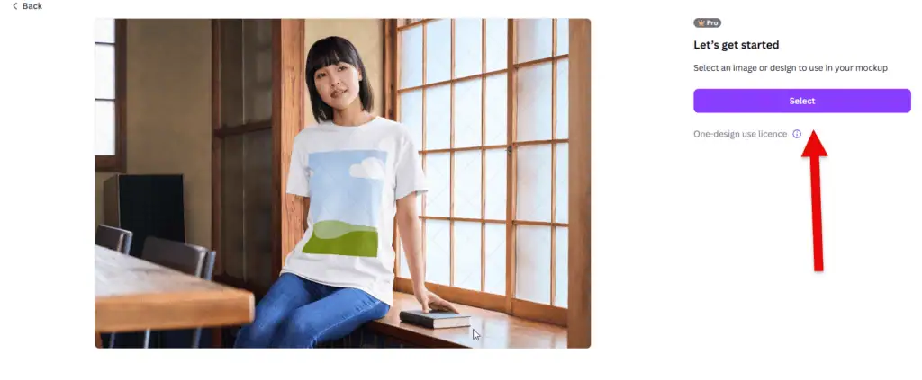 Upload your design via the “Uploads” tab