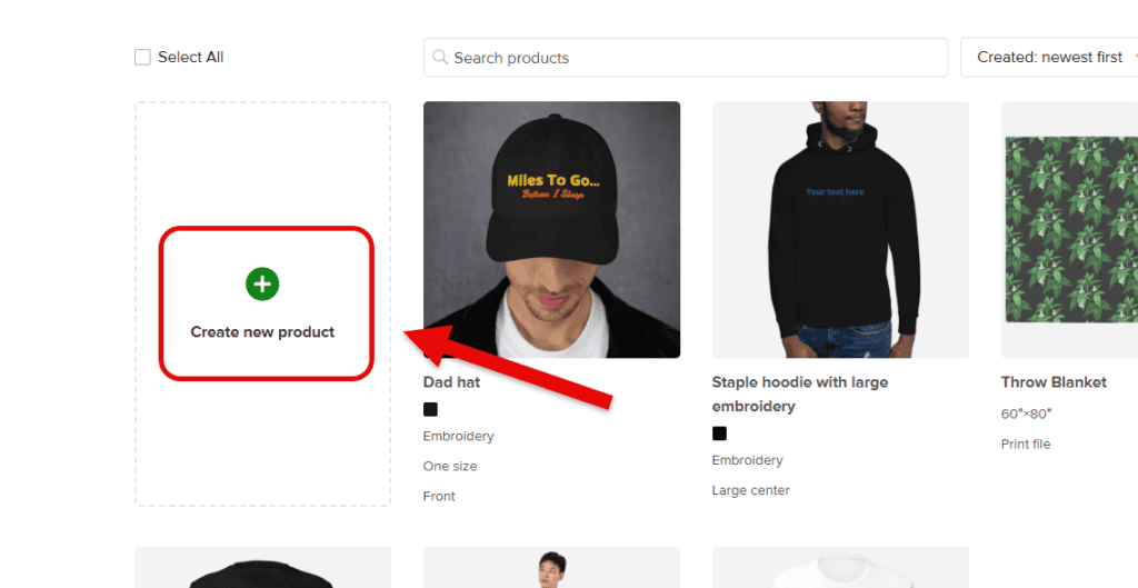 create new product