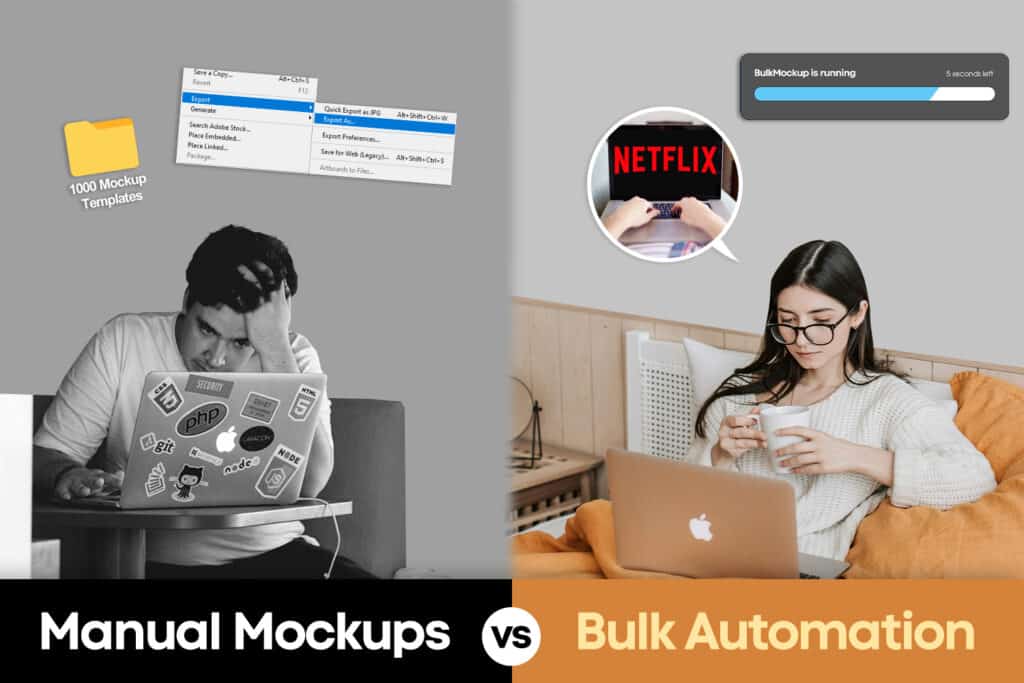 manual mockups vs bulk automation