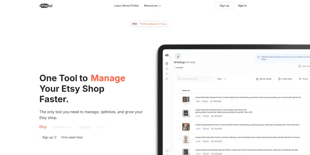 Prelist Simply Listed alternative