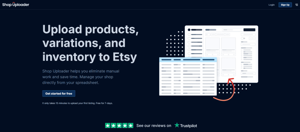 Shop Uploader Etsy listing