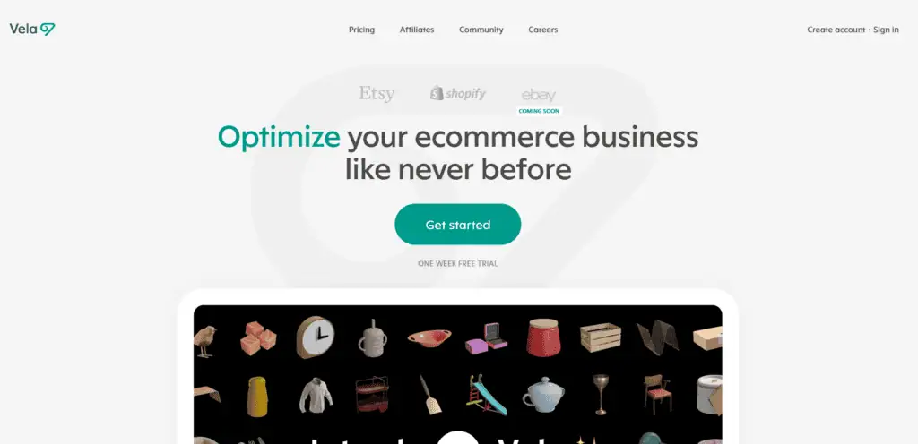 Vela Etsy listing 